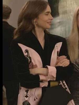 Emily In Paris Emily Cooper Satin Blazer