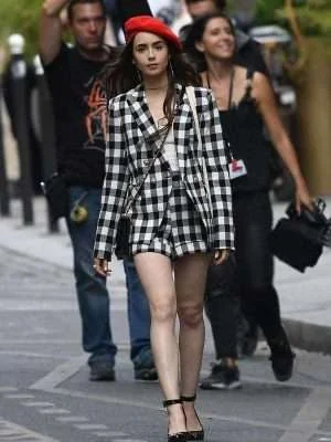 Emily In Paris Emily Cooper Check Blazer
