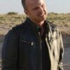 Aaron Paul Breaking Bad Black Leather Jacket