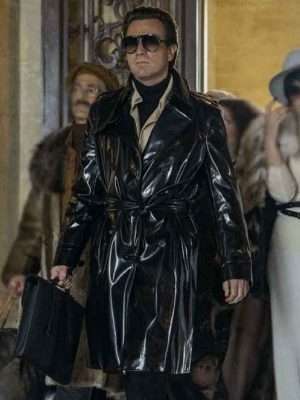 Ewan McGregor Halston Vegan Black Trench Coat