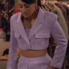 How I Met Your Father Valentina Purple Cropped Jacket