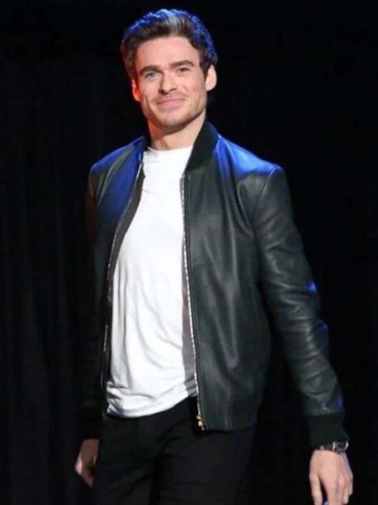 The Eternals Ikaris Black Leather Bomber Jacket