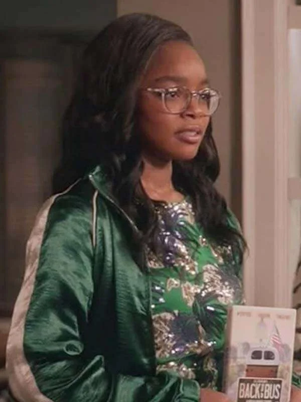 Black-ish Diane Johnson Satin Track Jacket