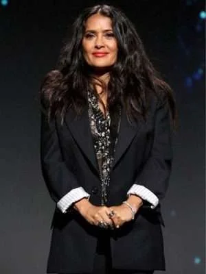 Eternals Event Salma Hayek Black Blazer