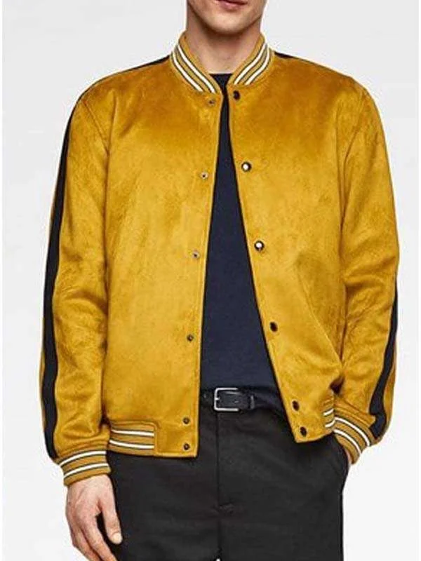 Junior’s Black-ish Yellow Bomber Jacket - Image 2