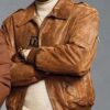 BMF Da’Vinchi Bomber Brown Leather Jacket