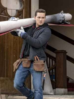 Chicago P.D. Jay Halstead Black Parachute Jacket