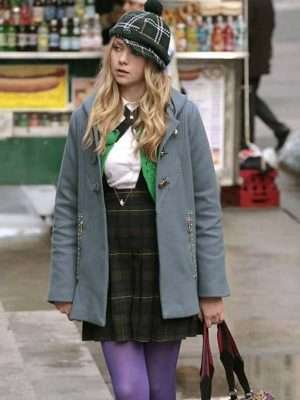 Gossip Girl Jenny Humphrey Grey Coat