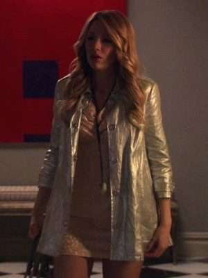 Gossip Girl S02 Serena van der Woodsen Silver Jacket
