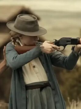 Murder at Yellowstone City Anna Camp Grey Trench Coat