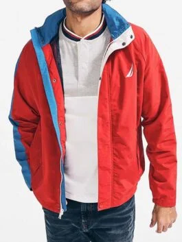 Mens Wear Red Windbreaker Jacket