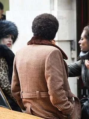 Alternative view of Cruella 2021 Joel Fry Coat With Red Fur Collar