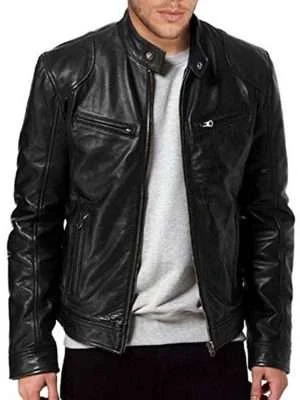 Avengers Endgame Steve Rogers Black Leather Jacket