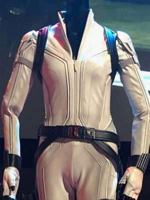 Black Widow White Leather Jacket