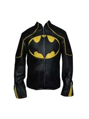 Batman Black & Yellow Leather Jacket