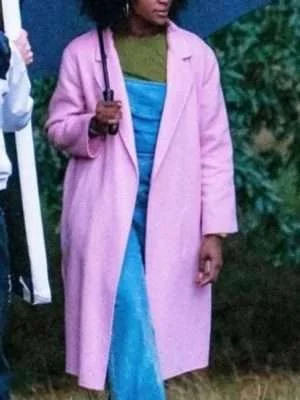 Behind Her Eyes Louise Pink Coat