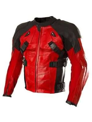 Deadpool Motorcycle Red Jacket
