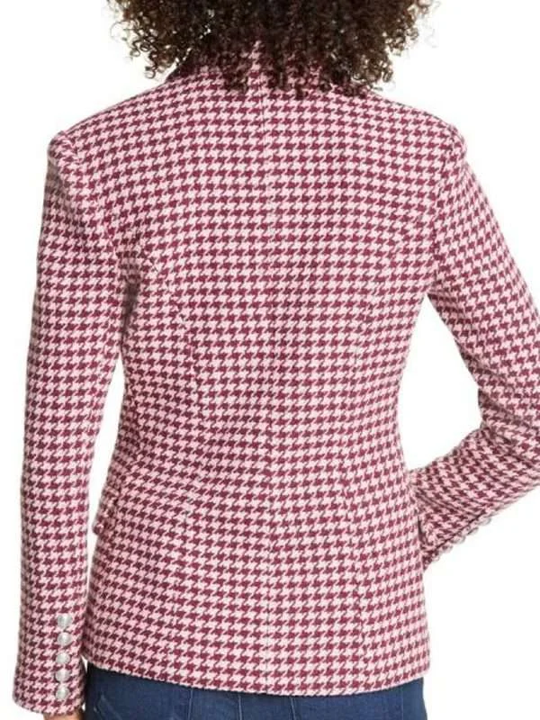 Zoeys Extraordinary Playlist Zoey Clarke Houndstooth Blazer - Image 2