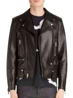 Josh Black Leather Moto Jacket