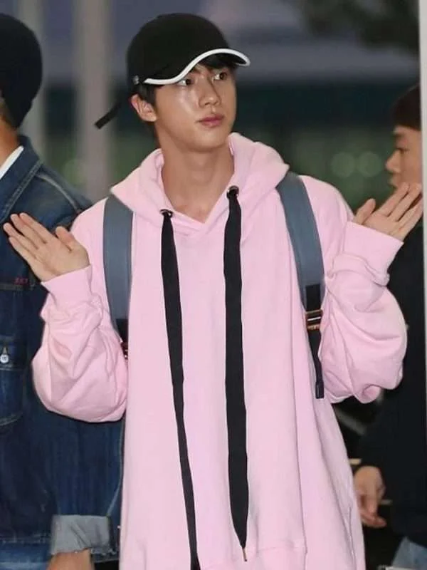 BTS Jinn Pink Hoodie - Image 2