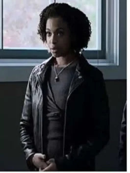 13 Reasons Why S04 Ani Achola Brown Jacket side pose