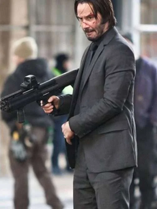 John Wick Grey 3 Pieces Suit