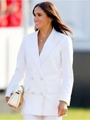 Alternative view of Meghan Markle White Suit
