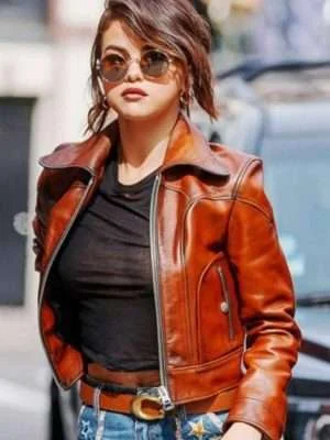 Womens Selena Gomez Leather Jacket