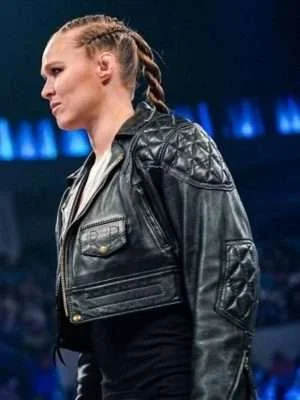 Alternative view of WWE 38 Ronda Rousey Leather Jacket