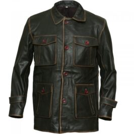 Black Real Sheepskin Leather Coat