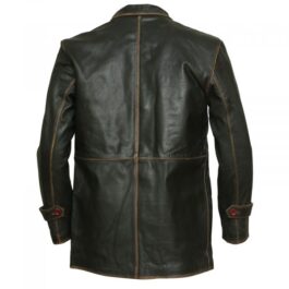 Alternative view of Black Real Sheepskin Leather Coat