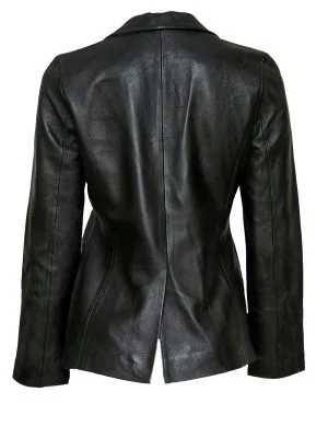 Alternative view of Black Long Sleeve Notched Collar Jacket