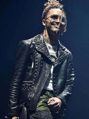 Lil Pump Studded Black Jacket