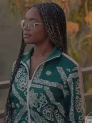 Alternative view of Black-ish Marsai Martin Green Printed Jacket