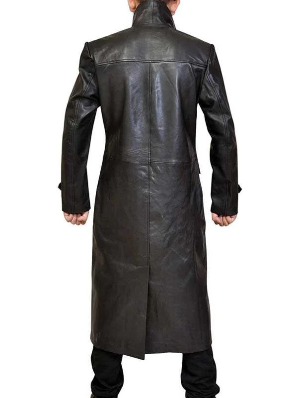 Superman Smallville Clark Kent Black Trench Coat - Image 2