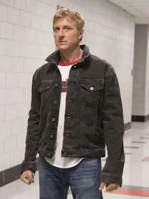 Alternative view of Cobra Kai Johnny Lawrence Black Denim Jacket