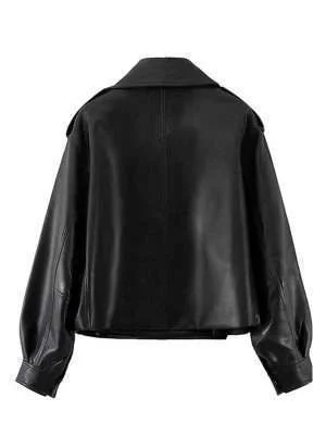 Alternative view of Women’s Oversized Black Leather jacket