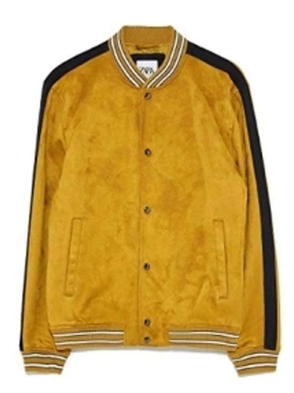 Junior’s Black-ish Yellow Bomber Jacket