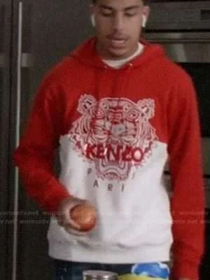 Alternative view of Black-ish Marcus Scribner Red Kenzo Hoodie