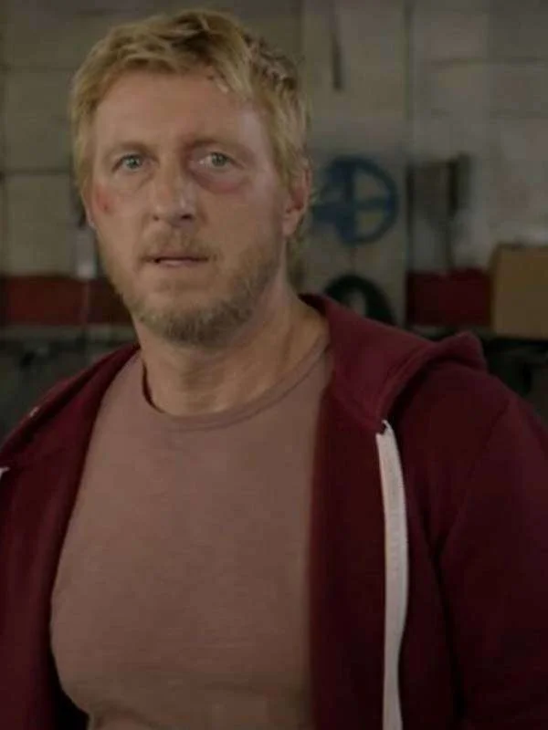 Cobra Kai Johnny Lawrence Maroon Hoodie - Image 3