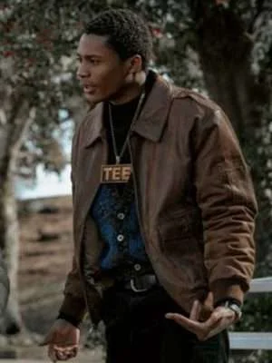 Alternative view of BMF Da’Vinchi Bomber Brown Leather Jacket