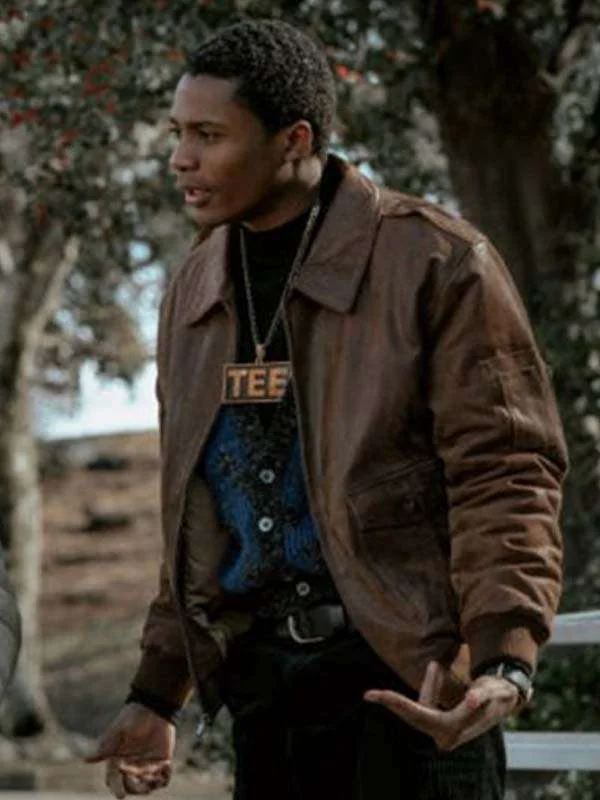 BMF Da’Vinchi Bomber Brown Leather Jacket - Image 2