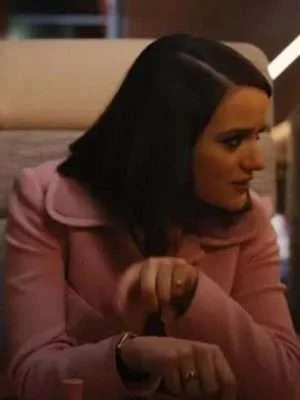 Alternative view of Bullet Train Joey King Pink Coat