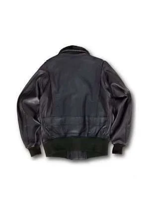 Alternative view of Top Gun Bomber Black Leather Jacket
