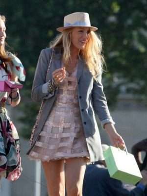 Gossip Girl Serena Van der Woodsen Gray Jacket