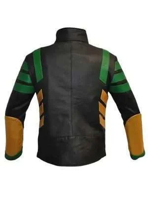 Alternative view of Thor Loki Green Leather Jacket