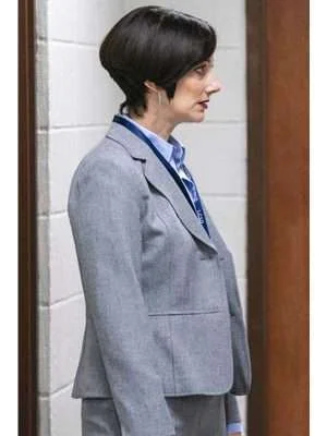The Thing About Pam (2022) Leah Askey Grey Blazer