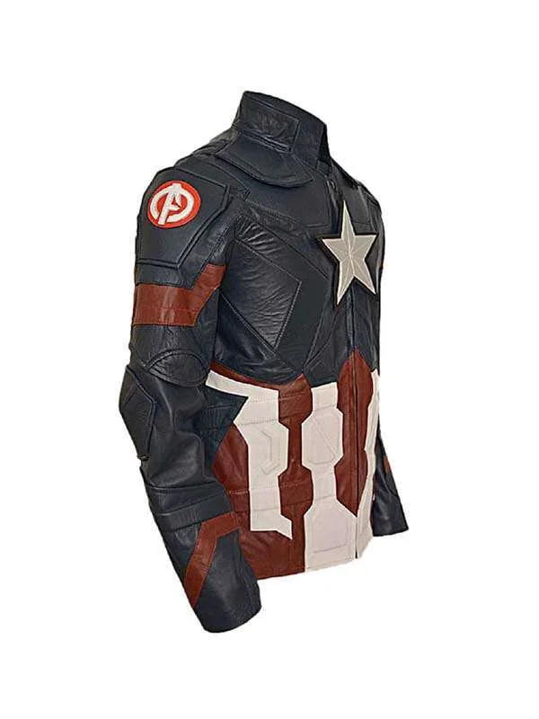Civil War Captain America Leather Jacket - Image 3