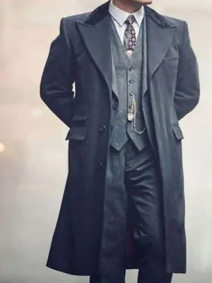 Handmade Peaky Blinders Blue Wool Overcoat Thomas Shelby -  Portugal