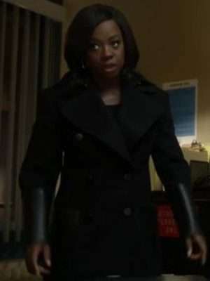 How to Get Away with Murder Viola Davies Black Wool Jacket